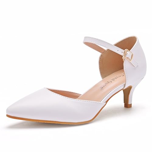 Generic Hochzeitsschuhe Damen Klassische Pumps Kitten Absatz Pointed Toe 5Cm Geschlossene Hochzeit Brautschuhe,Weiß,34 EU, 65776067-WHITE-2UK Generic Hochzeitsschuhe Damen Klassische Pumps Kitten Absatz Pointed Toe 5Cm Geschlossene Hochzeit Brautschuhe,Weiß,34 EU, 65776067-WHITE-2UK von Generic