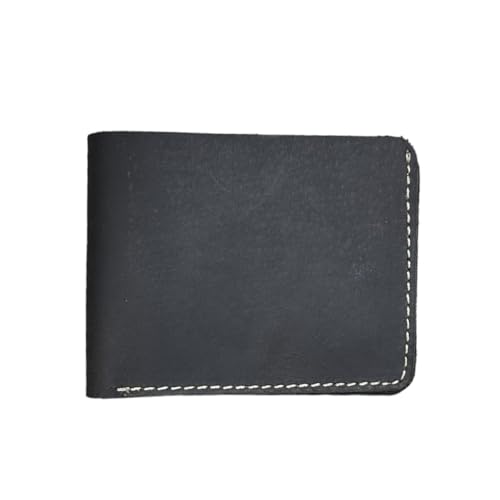 Generic Top Grain Leather Wallet for Men | Bifold, Extra Capacity with 2 ID Windows | Ultra Strong Stitching | Slim Billfold with 8 Card Slots | Gift for Him, Braun, Kompakt von Generic