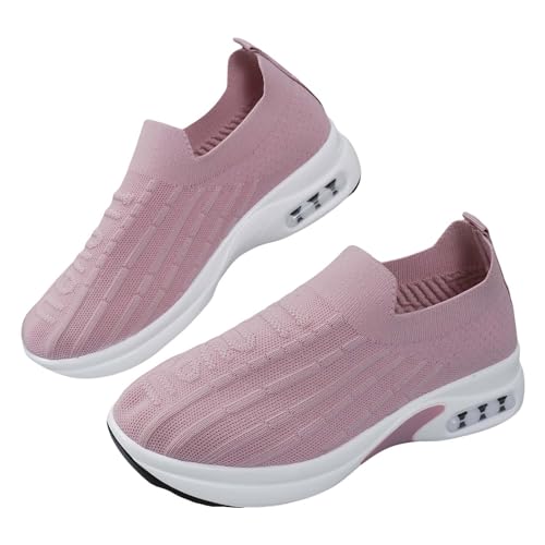 Golfschuhe für Damen mit rutschfester Sohle, Schnürverschluss, leicht, elastisch, leicht und robust, Pink, 42 EU von Generic