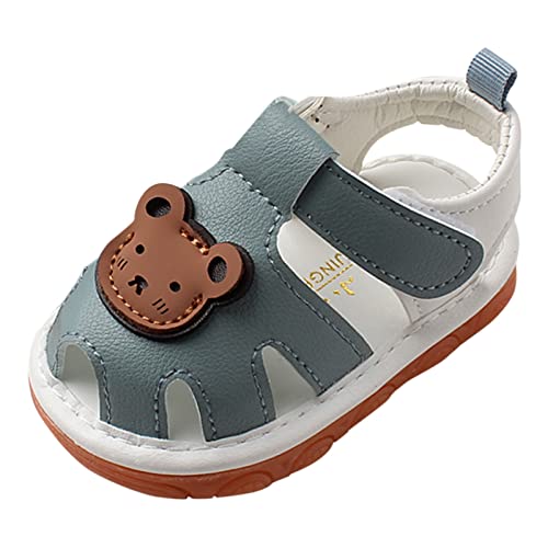 Gummi Sandalen Baby Kleinkind Sommer Strand Schuhe Outdoor Casual Slipper Gummisohle Kleinkind First Walking Prinzessin Sandalen Baby Sandale Mädchen (Blue, 21 Infant) von Generic