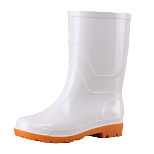 Gummistiefel Damen 39 Weit: Regenstiefel Damen Wasserdicht Halbhoch Gartenstiefel Bequemer Sommerstiefel Normalweit Kurzstiefel Winddicht Deckstiefel Slip-On-Sicherheits Gummistiefel Unisex von Generic