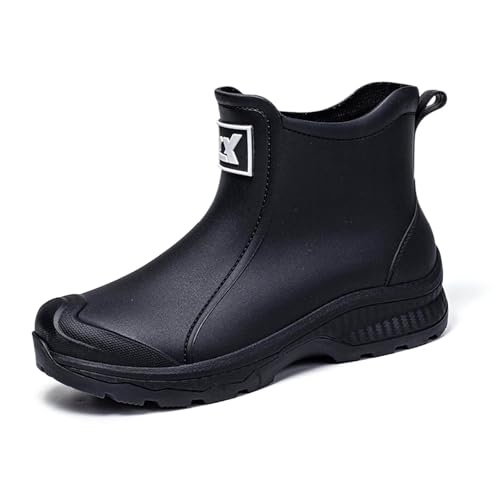 Gummistiefel Herren Stiefeletten Bequem Outdoor Regenstiefel Outdoor Weitschaft Regenstiefel Extra Weit rutschfeste Hiking Boots für Gartenarbeit Landwirtschaft Angeln Spaziergang mit dem Hund Gummistiefel Herren Stiefeletten Bequem Outdoor Regenstiefel Outdoor Weitschaft Regenstiefel Extra Weit rutschfeste Hiking Boots für Gartenarbeit Landwirtschaft Angeln Spaziergang mit dem Hund von Generic