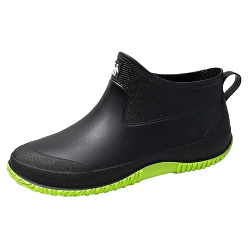 Gummistiefel Herren Stiefeletten Bequem mit Stahlkappe Regenstiefel Extra Weit Outdoor Regenstiefel Bequem Weitschaft Galoschen Halbhoch Ankle Chelsea Schwarz Reitstiefel Barfuß Reitstiefeletten Gummistiefel Herren Stiefeletten Bequem mit Stahlkappe Regenstiefel Extra Weit Outdoor Regenstiefel Bequem Weitschaft Galoschen Halbhoch Ankle Chelsea Schwarz Reitstiefel Barfuß Reitstiefeletten von Generic