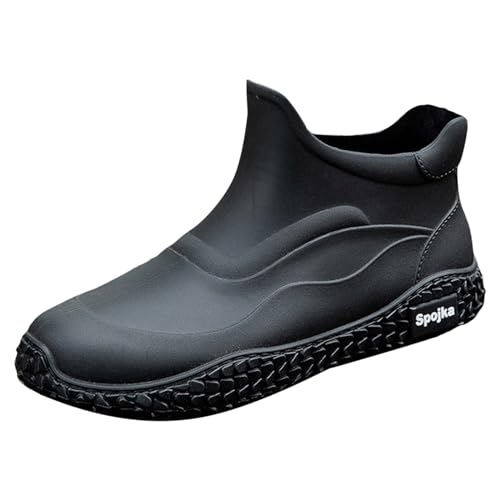 Gummistiefel Herren Stiefeletten Leichte Outdoor Halbhoch Leichte Outdoor Halbhoch mit Stahlkappe rutschfeste Regenstiefel für Regen, Schlamm und alle Jahreszeiten, praktisch, kurze Gartenschuhe Gummistiefel Herren Stiefeletten Leichte Outdoor Halbhoch Leichte Outdoor Halbhoch mit Stahlkappe rutschfeste Regenstiefel für Regen, Schlamm und alle Jahreszeiten, praktisch, kurze Gartenschuhe von Generic