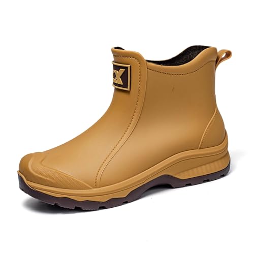 Gummistiefel Herren Stiefeletten Outdoor Outdoor Halbhoch Leichte Extra Weit Galoschen Atmungsaktiv Extra Weit Halbhoch für Regen, Schlamm und alle Jahreszeiten, praktisch, kurze Gartenschuhe Gummistiefel Herren Stiefeletten Outdoor Outdoor Halbhoch Leichte Extra Weit Galoschen Atmungsaktiv Extra Weit Halbhoch für Regen, Schlamm und alle Jahreszeiten, praktisch, kurze Gartenschuhe von Generic