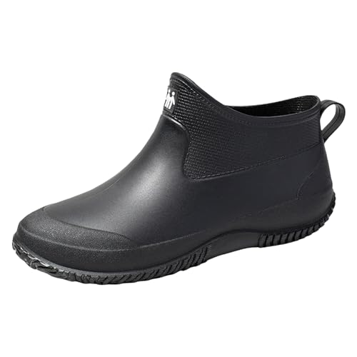 Gummistiefel Herren Weitschaft mit Stahlkappe Galoschen mit Stahlkappe Outdoor Halbhoch Wasserdicht Atmungsaktiv Galoschen für Regen, Schlamm und alle Jahreszeiten, praktisch, kurze Gartenschuhe Gummistiefel Herren Weitschaft mit Stahlkappe Galoschen mit Stahlkappe Outdoor Halbhoch Wasserdicht Atmungsaktiv Galoschen für Regen, Schlamm und alle Jahreszeiten, praktisch, kurze Gartenschuhe von Generic