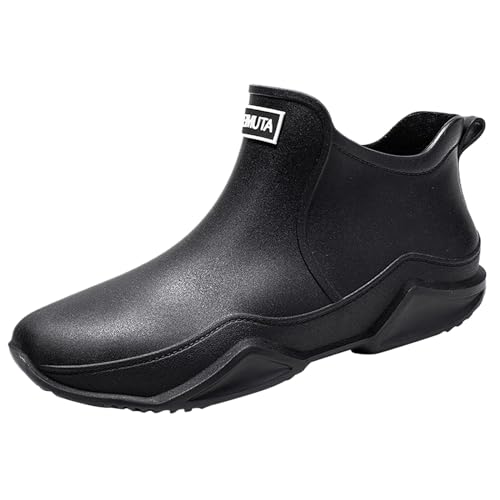 Gummistiefel Herren leicht zu reinigen Leichte Galoschen mit Stahlkappe Atmungsaktiv Regenstiefel Wasserdicht Sommer Halbhoch Halbhoch Ankle Chelsea Schwarz Reitstiefel Barfuß Reitstiefeletten Gummistiefel Herren leicht zu reinigen Leichte Galoschen mit Stahlkappe Atmungsaktiv Regenstiefel Wasserdicht Sommer Halbhoch Halbhoch Ankle Chelsea Schwarz Reitstiefel Barfuß Reitstiefeletten von Generic