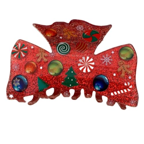 Haarklammern für Frauen, süße rote Haarklammern mit Strasssteinen,Bequeme Haarklammern - Christmas Elements Tragbarer Haarschmuck für Familie, Freunde, Kinder, Weihnachten Haarklammern für Frauen, süße rote Haarklammern mit Strasssteinen,Bequeme Haarklammern - Christmas Elements Tragbarer Haarschmuck für Familie, Freunde, Kinder, Weihnachten von Generic