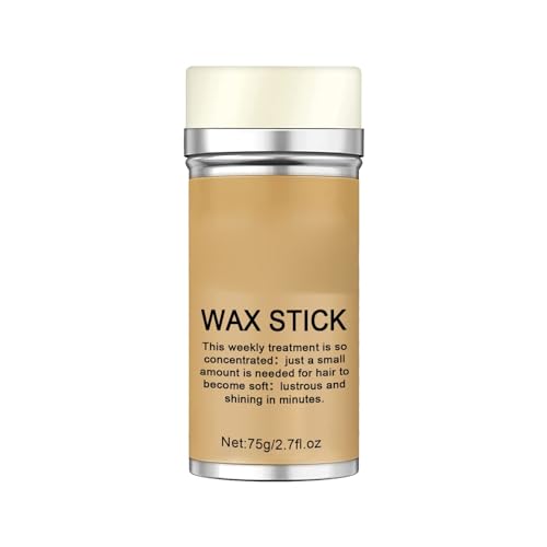 Haarwachs-Stick, langanhaltendes Haar-Styling, Frizz und gebrochenes Haar, natürlicher Glanz, solides Styling-Wachs Cms495 (Yellow, 8.8x4cm) von Generic