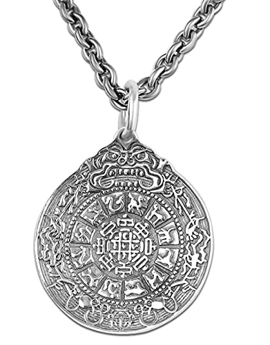 Halskette aus S925-Silber, personalisierte Herren-Anhänger „Neun Paläste und Klatsch“, Unisex-Modeaccessoires, Schmuckanhänger von Generic