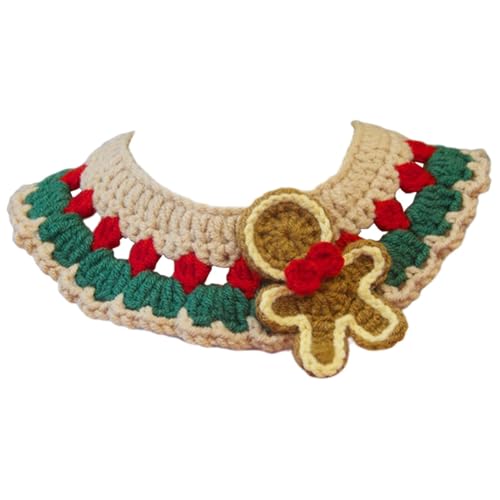 Handgemachte gestrickte Häkel-Lätzchen für Katzen, Weihnachts-Katzen-Halsbänder - Handgemachtes Weihnachts-Lätzchen aus Wolle für Haustiere | Mag gestricktes Weihnachtshalsband aus Wolle Handgemachte gestrickte Häkel-Lätzchen für Katzen, Weihnachts-Katzen-Halsbänder - Handgemachtes Weihnachts-Lätzchen aus Wolle für Haustiere | Mag gestricktes Weihnachtshalsband aus Wolle von Generic