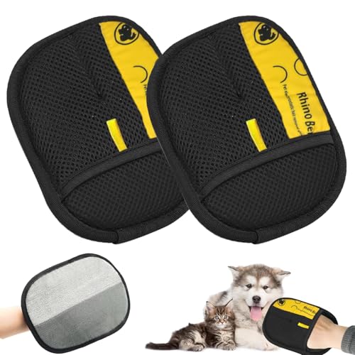 Handschuhe zum Entfernen von Tierhaaren – doppelseitige Fellpflegehandschuhe für Katzen, wiederverwendbar, zum Entfernen von Hunde- und Kätzchenhaaren auf Bettlaken und Kleidung Handschuhe zum Entfernen von Tierhaaren – doppelseitige Fellpflegehandschuhe für Katzen, wiederverwendbar, zum Entfernen von Hunde- und Kätzchenhaaren auf Bettlaken und Kleidung von Generic