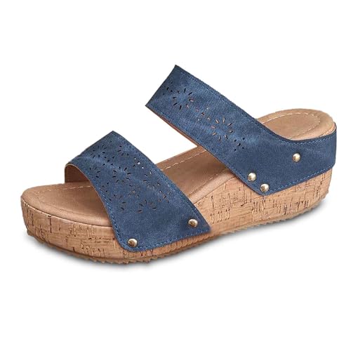 Hausschuhe Damen Sommer Schlappen Loafer ohne Absatz flach rutschfeste leicht atmungsaktiv Sandale Slippers Strand Reisen Trekking Hausschuhe Damen Sommer Schlappen Loafer ohne Absatz flach rutschfeste leicht atmungsaktiv Sandale Slippers Strand Reisen Trekking von Generic