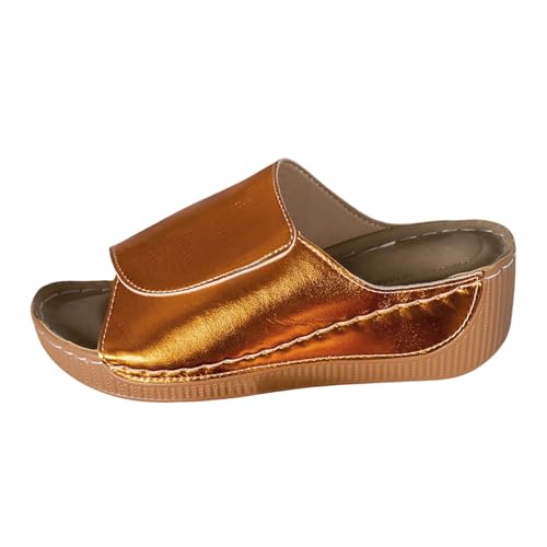 Hausschuhe Herren Sommer Sandalen Damen Sommer, Ergonomische Orthopädische Sandaletten Keilabsatz rutschfeste Leder Offener Pantoletten Platform Bequem Keilsandalen Slipper Sommerschuhe Hausschuhe Herren Sommer Sandalen Damen Sommer, Ergonomische Orthopädische Sandaletten Keilabsatz rutschfeste Leder Offener Pantoletten Platform Bequem Keilsandalen Slipper Sommerschuhe von Generic