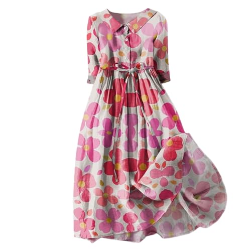 Hemdkleid Damen Sommer Strandkleid Damen Sommerkleid Damen Knielang Blusenkleid Damen Kleider Elegant V-Ausschnitt 3/4 Arm Bohemian Blumen Sommerkleider A-Linie Casual Lose Freizeitkleid Hemdkleid Damen Sommer Strandkleid Damen Sommerkleid Damen Knielang Blusenkleid Damen Kleider Elegant V-Ausschnitt 3/4 Arm Bohemian Blumen Sommerkleider A-Linie Casual Lose Freizeitkleid von Generic