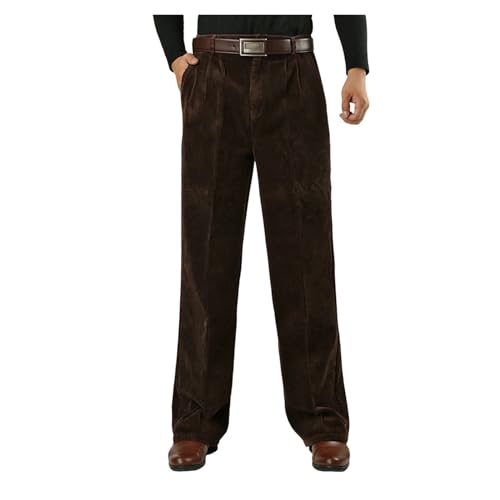 Herren-Cordhose, Lässig, Einfarbig, Gerade Bündchen, Freizeithose, Knopfbund, Jogginghose Herren-Cordhose, Lässig, Einfarbig, Gerade Bündchen, Freizeithose, Knopfbund, Jogginghose von Generic