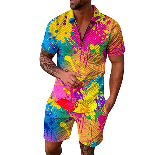 Herren Hemd Set Hawaii Sommer Trainingsanzug Kurzarm Kleidung Freizeithemd Leicht und Hose/Shorts 3D-Digitaldrucken Button up Mode Männer Casual Sporthose Reißverschlussleiste Herren Hemd Set Hawaii Sommer Trainingsanzug Kurzarm Kleidung Freizeithemd Leicht und Hose/Shorts 3D-Digitaldrucken Button up Mode Männer Casual Sporthose Reißverschlussleiste von Generic