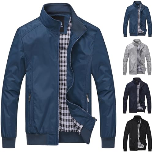 Herren Jacke Regular Fit Sommer Übergangsjacke Leichtgewicht Freizeitjacke Bomber Sportjacke Herren Bomberjacke Übergangsjacke mit Stehkragen Jacke Kurz Mantel für Business Herren Jacke Regular Fit Sommer Übergangsjacke Leichtgewicht Freizeitjacke Bomber Sportjacke Herren Bomberjacke Übergangsjacke mit Stehkragen Jacke Kurz Mantel für Business von Generic