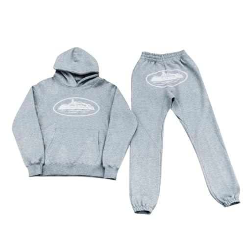 Herren Jogginganzug Trainingsanzug Sportanzug Unisex Y2K Jogging Anzug Set mit Hoodie und Hose Corteiz 31 Piece Hoodie Sporthose Kapuzenpullover Jogginghose Sweatshirt Casual Sportbekleidung Laufanzug von Generic