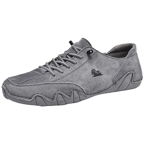 Herren-Sportschuhe aus, stilvolle und langlebige Sport-Sneaker, Freizeitschuhe Winter Herren Schuhe Wasserdicht (Grey, 44) von Generic