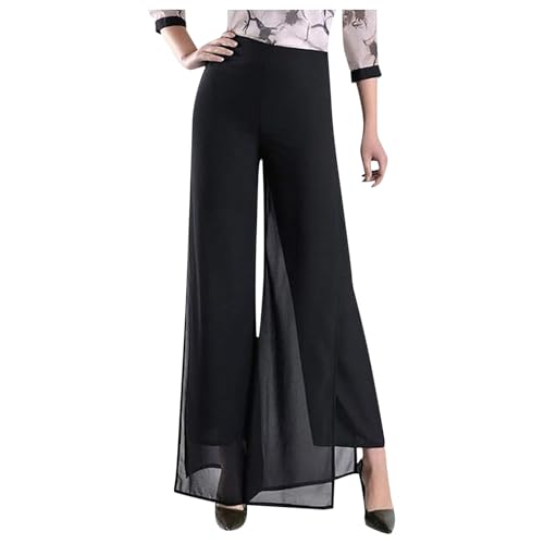 High Waist Hosen Damen Chiffon Leicht Hose Lockere Bootcut Damenhosen Palazzo Culottes Taille Stretch Hosenrock Einfarbig Business Hose Sommerhose Freizeithose Cocktail Culottes High Waist Hosen Damen Chiffon Leicht Hose Lockere Bootcut Damenhosen Palazzo Culottes Taille Stretch Hosenrock Einfarbig Business Hose Sommerhose Freizeithose Cocktail Culottes von Generic
