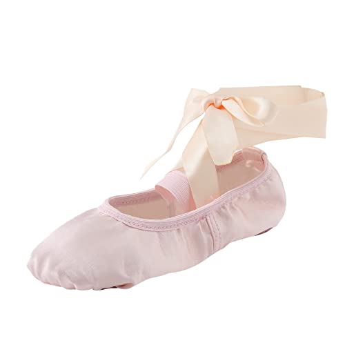 Hohe Sneaker Mädchen 26 Ballettschuhe Zehen Indoor Yoga Trainingsschuhe Halbschuhe Kinder Mädchen (Beige, 28 Little Child) von Generic