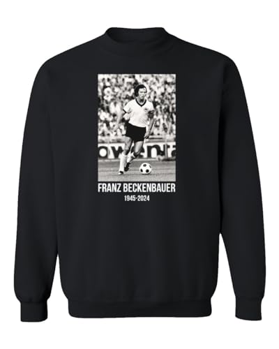 Hommage an die Beckenbauer Fußballlegende 1945-2024 Unisex-Sweatshirt mit Rundhalsausschnitt (Schwarz, X-Large) von Generic