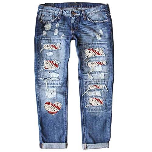 IFOUNDYOU Damen Jeans Hellblau Leichte Sommerhose Lang Jeans Jeans High Waist Grau Hosen Weites Bein HosenanzüGe FüR Leder Leggings Braun Schlaghose 70Er Hippie Xs Hosen Leinen Damen von Generic