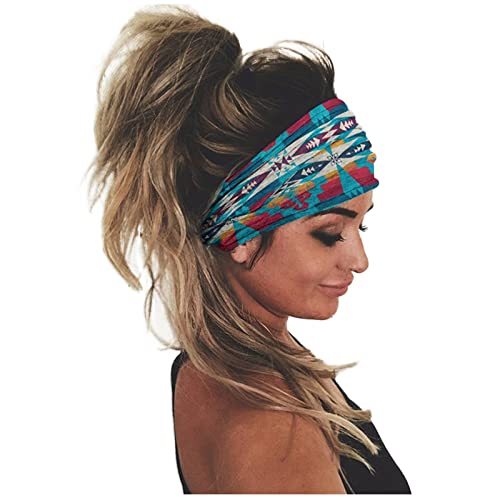 Indoor Headband for Women Hair Hoop Headband Bandana Elastic Band Head Print Hair Wrap Women Headband Face Wash Daily Styling Seaside Vacation Multifunction Exercise Headscarf von Generic