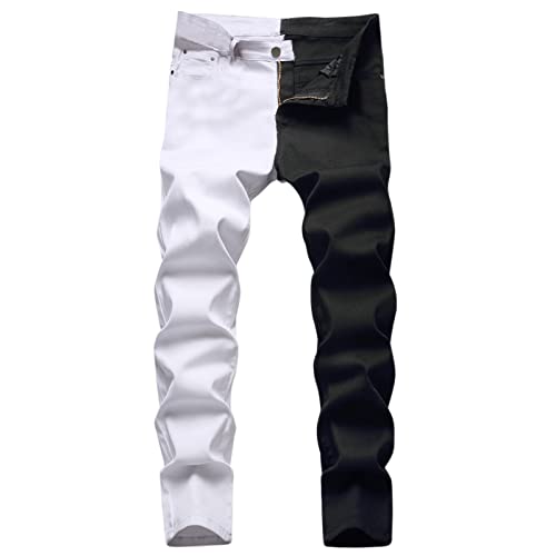 Jeans Herren Stretch - Fashion Straight Hip Jeans Patchwork Street Hop Pants Herren Denim mit Taschen Lässige Herrenhose Herren Jeans Hose Denim Regular Fit Jeans Herren Stretch - Fashion Straight Hip Jeans Patchwork Street Hop Pants Herren Denim mit Taschen Lässige Herrenhose Herren Jeans Hose Denim Regular Fit von Generic