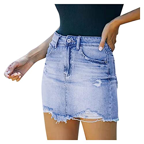 Jeansrock Damen Kurz,Minirock Damen Sexy,Denim Rock Damen High Waist Ausgefranster Zerrissen Jean Rock A Linie Mini Röcke Sexy Bleistiftrock Figurbetonter Enger Hüftrock Kurze Röcke mit Taschen Jeansrock Damen Kurz,Minirock Damen Sexy,Denim Rock Damen High Waist Ausgefranster Zerrissen Jean Rock A Linie Mini Röcke Sexy Bleistiftrock Figurbetonter Enger Hüftrock Kurze Röcke mit Taschen von Generic