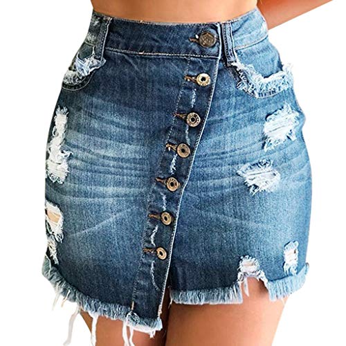 Jeansrock Damen Kurz,Minirock Damen Sexy,Denim Rock Damen High Waist Ausgefranster Zerrissen Jean Rock A Linie Mini Röcke Sexy Bleistiftrock Knopfleiste Enger Hüftrock Kurze Röcke mit Taschen Jeansrock Damen Kurz,Minirock Damen Sexy,Denim Rock Damen High Waist Ausgefranster Zerrissen Jean Rock A Linie Mini Röcke Sexy Bleistiftrock Knopfleiste Enger Hüftrock Kurze Röcke mit Taschen von Generic
