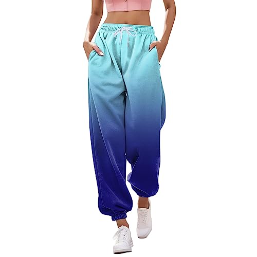 Jogginghose Damen - Haremshose Loose Yoga Hosen Sporthosen Elastischer Bund Sweatpants High Waist Sweatpants Gradient Print Freizeithose Trainingshose Fitnesshose Stoffhose Jogginghose Damen - Haremshose Loose Yoga Hosen Sporthosen Elastischer Bund Sweatpants High Waist Sweatpants Gradient Print Freizeithose Trainingshose Fitnesshose Stoffhose von Generic
