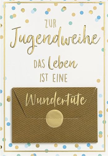 Jugendweihe - Geldkarte mit Umschlag - Format: 11,5 x 17 cm - Text von Generic