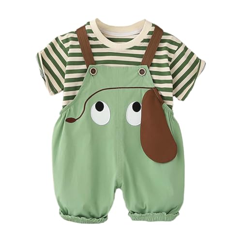 Jumpsuit Bekleidungssets für Jungen,Niedlicher Kurzarm Oberteile Lätzchen Hose 2-teiliges Set,Sommer Kleidung T-Shirt Cartoon-Tier Strampler Overalls Freizeitanzug für 1-6 Jahre Jumpsuit Bekleidungssets für Jungen,Niedlicher Kurzarm Oberteile Lätzchen Hose 2-teiliges Set,Sommer Kleidung T-Shirt Cartoon-Tier Strampler Overalls Freizeitanzug für 1-6 Jahre von Generic
