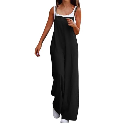Jumpsuit Damen Elegant Ärmellos Einteiler Weite Hose Playsuit Mit Taschen Einfarbige Overall Jumpsuits Lässige Bequem Weite Sommerhose Romper Leichte Sommer Overalls Latzhose Casual Trägerhose Jumpsuit Damen Elegant Ärmellos Einteiler Weite Hose Playsuit Mit Taschen Einfarbige Overall Jumpsuits Lässige Bequem Weite Sommerhose Romper Leichte Sommer Overalls Latzhose Casual Trägerhose von Generic