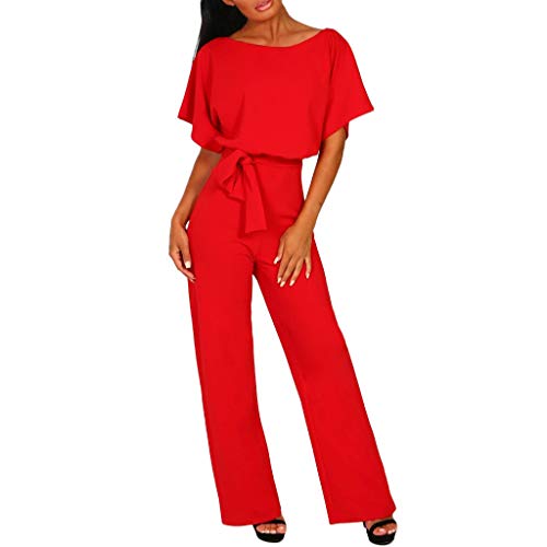 Jumpsuit Damen Elegant Festlich Jumpsuits FüR Damen Sommer V-Ausschnitt Glitzer-Pailletten-Strampler Kurzarm Lange Overall Elegant Business Hosenanzug Weites Bein Playsuit Romper FüR Hochzeit von Generic