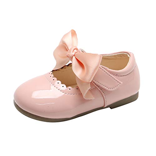 Jungs Schuhe 23 Schuhe Baby Knoten Baby Flache Mädchen Prinzessin Kinder Kleinkind weiche Baby Schuhe Sportschuhe Herren (Z1-Pink, 26 Toddler) von Generic