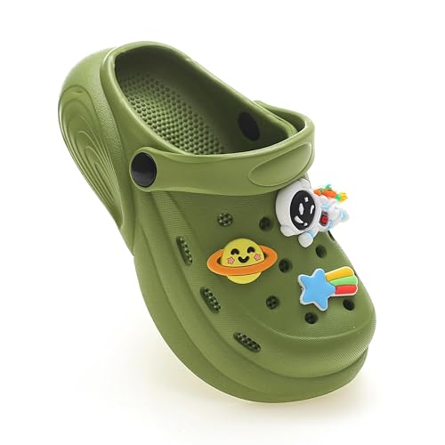 Kinder Clogs Pantoletten Hausschuhe Gartenschuhe Mädchen Strand Sandalen Slip on Badeschuhe Gummi Gartenclogs Bade Schlappen Kind Schuhe Mädchen Badeschuhe Kinder von Generic