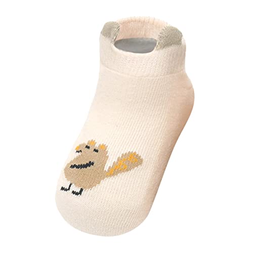 Kinder Indoor Warme Winter Baby Socken Cartoon Sommer Baby Socken Nette Kinder Hohe Socken Sockenschuhe für Kleinkinder (Beige, 0-6 Months) von Generic