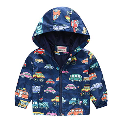 Kinder Jacke Jungen Mädchen Baby Winddichte Langarm Drucke Jacke Mantel mit Reißverschluss Kälteschutz Herbst Winter Parka Übergangsjacke Outdoorjacke Übergangsjacke Softshell Jacke Kinderjacke von Generic