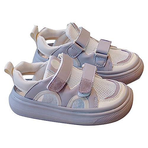 Kinder Schuhe Sommer Sandalen Sommer Hohl Mesh Leichte Atmungsaktive Anti Rutsch Langlebig Kinder Mode Lässig Strand Sandalen Kinder Sandalen (Purple, 35 Big Kids) von Generic