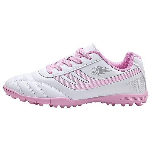 Kinder Sportschuhe Low-Top-Fußballschuhe für Junior-Studenten, Trainings-Sneaker für und Mädchen Schuh (Pink, 43) von Generic