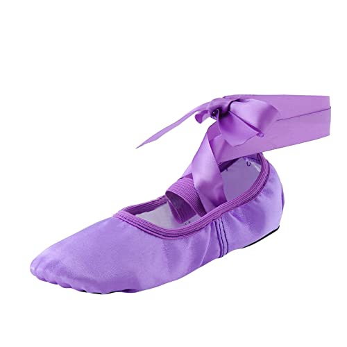 Kinder Tanzschuhe Riemen Ballettschuhe Zehen Indoor Yoga Trainingsschuhe Günstige Schuhe Damen (Purple, 28 Little Child) von Generic