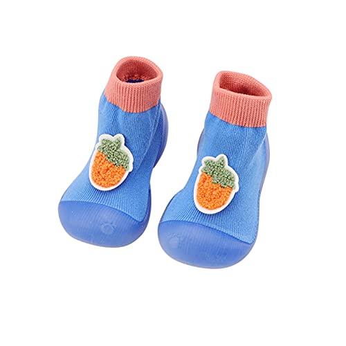 Kinderschuhe 1 Jahr Schuhe Baby Fruchtsocken Kleinkind Indoor-elastische Stickerei Baby-Schuhe Baby Schuhe 22 23 Jungs (Blue, 24 Toddler) von Generic