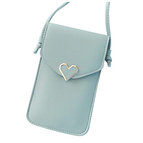 Kissen Mit Taschen Für Shoulder Telefon Geldbörse Minitasche Crossbody-Womens berührbare Wechseltasche Taschen Messerschleifer (Blue, One Size) von Generic