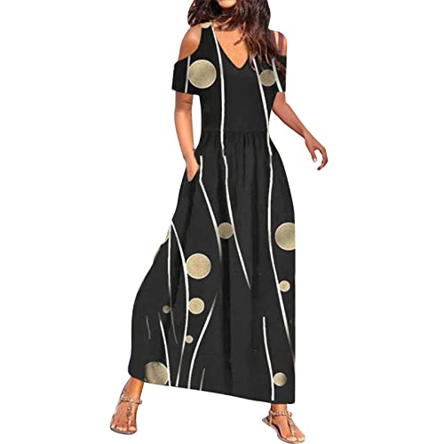 Kleid Lange Sommerkleid Shirtkleid Gedruckt Mit Taschen Kleid Damen Shirtkleid Kurzarm V-Ausschnitt Kleider Für Frauen Partykleid Strand Kleid Fließend Kleid Damen Sommer Strandkleid Kleid Lange Sommerkleid Shirtkleid Gedruckt Mit Taschen Kleid Damen Shirtkleid Kurzarm V-Ausschnitt Kleider Für Frauen Partykleid Strand Kleid Fließend Kleid Damen Sommer Strandkleid von Generic