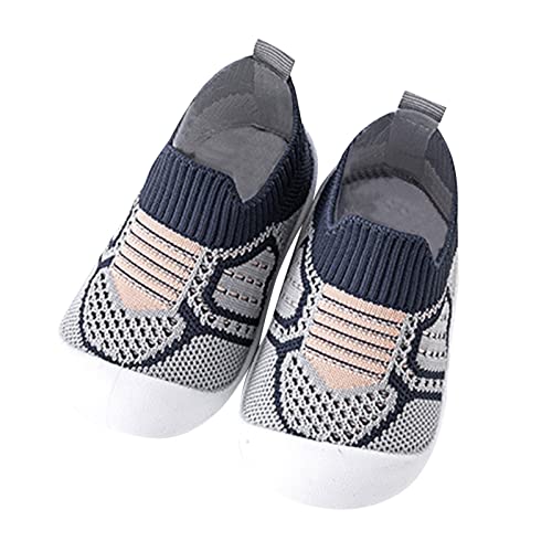 Kleinkind Kinder Kleinkind Neugeborenes Baby Jungen Mädchen Schuhe Erste Atmungsaktive Weiche rutschfeste Verschleißfeste Krippenschuhe Prewalker Sneaker Boden Socken Kleinkind (Blue, 18-24 Months) von Generic