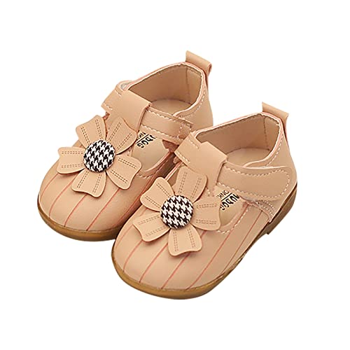 Kleinkind Sandalen Mädchen Sandalen Sonnenblume flache Sandalen Sommer Kleid Schuhe weicher Boden rutschfeste Baby Kleinkind Schuhe Sandaletten Kinder (Pink, 22 Infant) von Generic