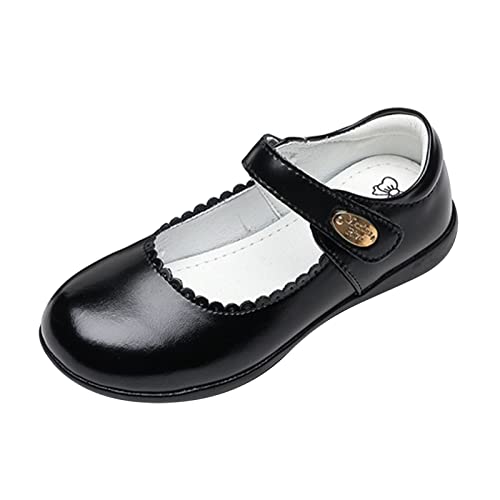 Kleinkind Sneaker Mädchen Single Soes Kinder Performance Prinzessin Doudou Kleine Lederschuhe Kinder Schuhe Kaufen (Black, 30) von Generic